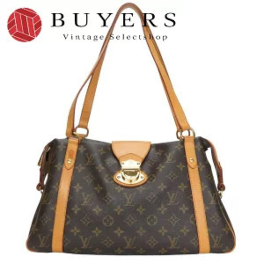 Louis Vuitton Stresa Handbag Monogram Leather Brown Shoulder Bag